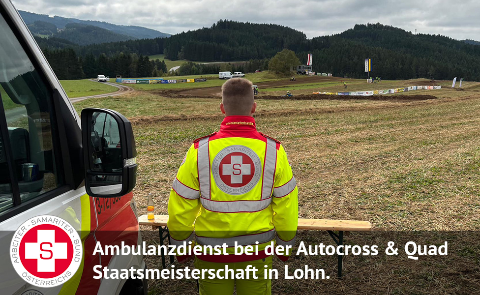Amublanzdienst bei der Autocross & Quad Staatsmeisterschaft in Lohn.