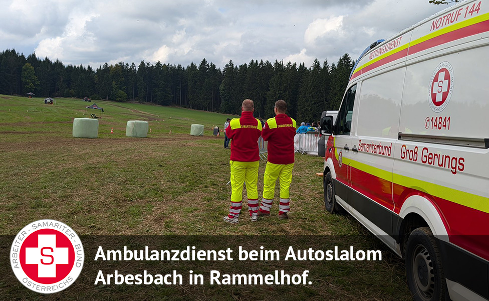 Amublanzdienst beim Autoslalom Arbesbach in Rammelhof.