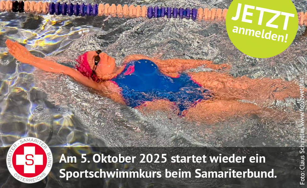 Am 5. Oktober 2025 startet wieder eine Sportschwimmkurs beim Samariterbund (Foto: Claus Schindler / www.fotozwettl.at)