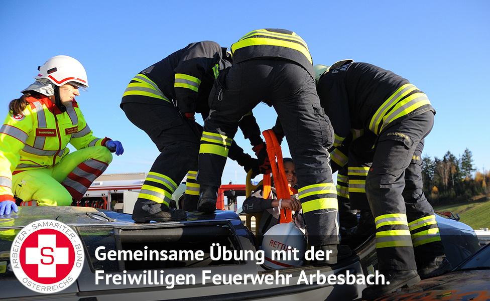 Gemeinsame Übung mit der Freiwilligen Feuerwehr Arbesbach