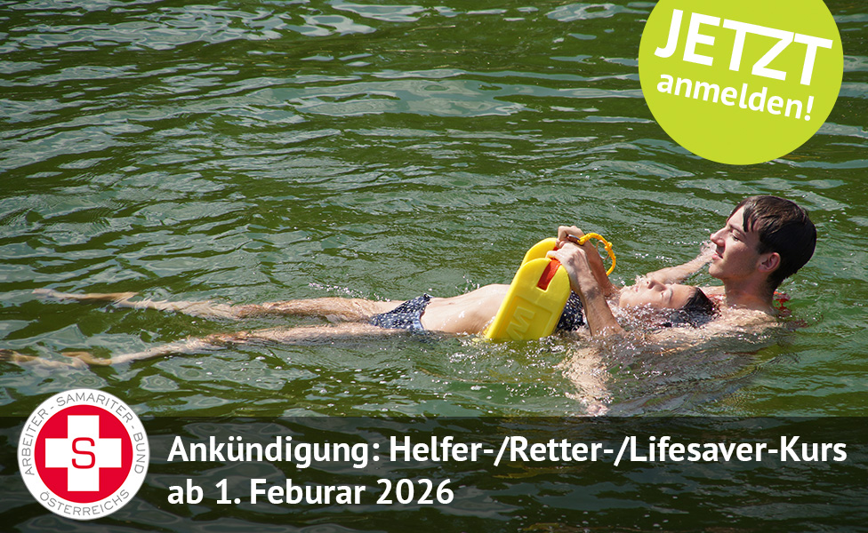 Ab 1. Februar 2026: Helfer-/Retter-/Lifesaver-Kurs beim Samariterbund Groß Gerungs.