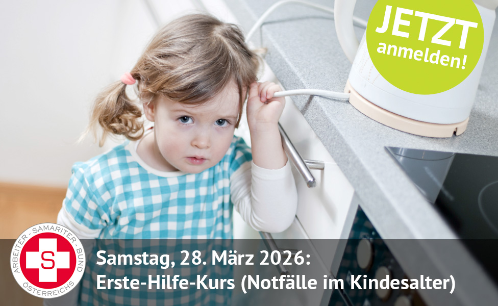 28. März 2026: Erste-Hilfe-Kurs (Notfälle im Kindesalter). Jetzt anmelden!