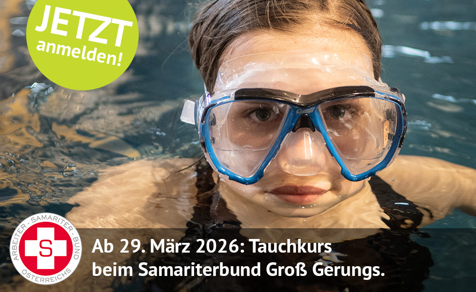 Ab 29. März 2026: Tauchkurs beim Samariterbund Groß Gerungs. Jetzt anmelden!