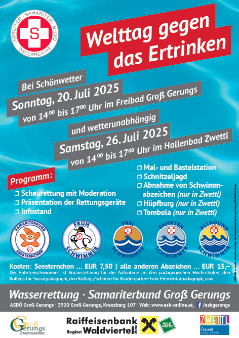 Plakat: Welttag gegen das Ertrinken 2025