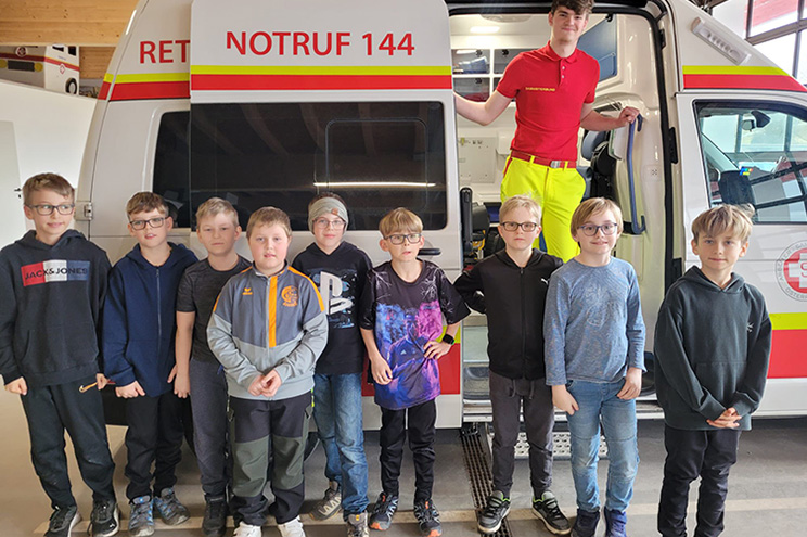 Besuch von der VS Groß Gerungs: Gruppenfoto